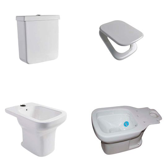 COMBO INODORO LARGO LIMAY FERRUM DEPOSITO BIDE ASIENTO