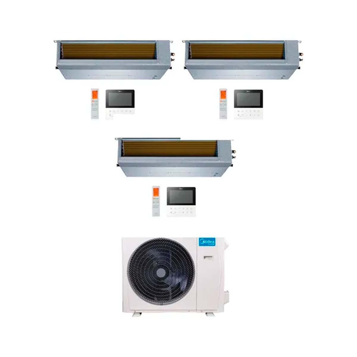 Midea Aire Multisplit Inverter Smart 42k+12+12+12 Ductado