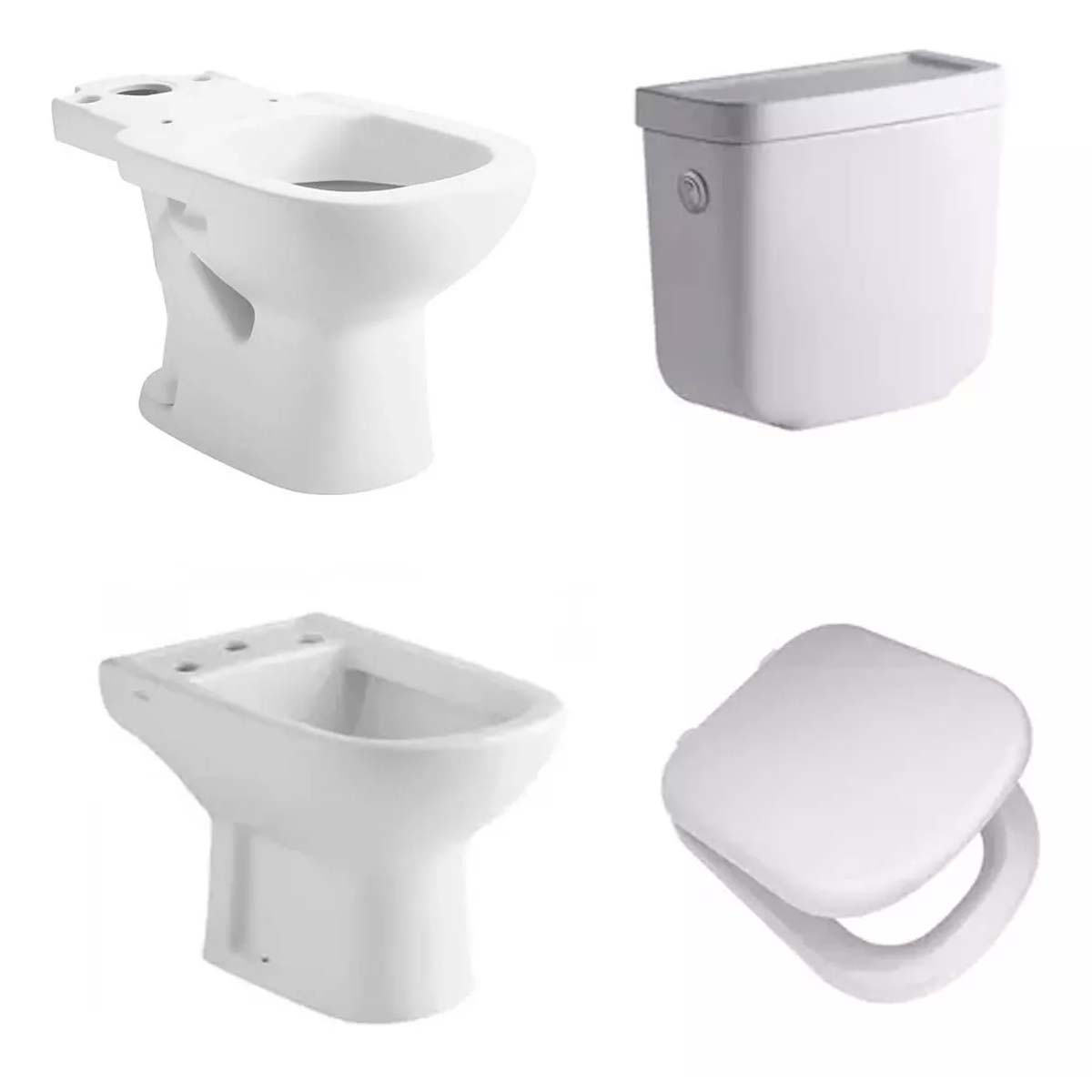 COMBO FERRUM BARI DEP DUAL BAÑO INODORO LARGO+TAPA+BIDET