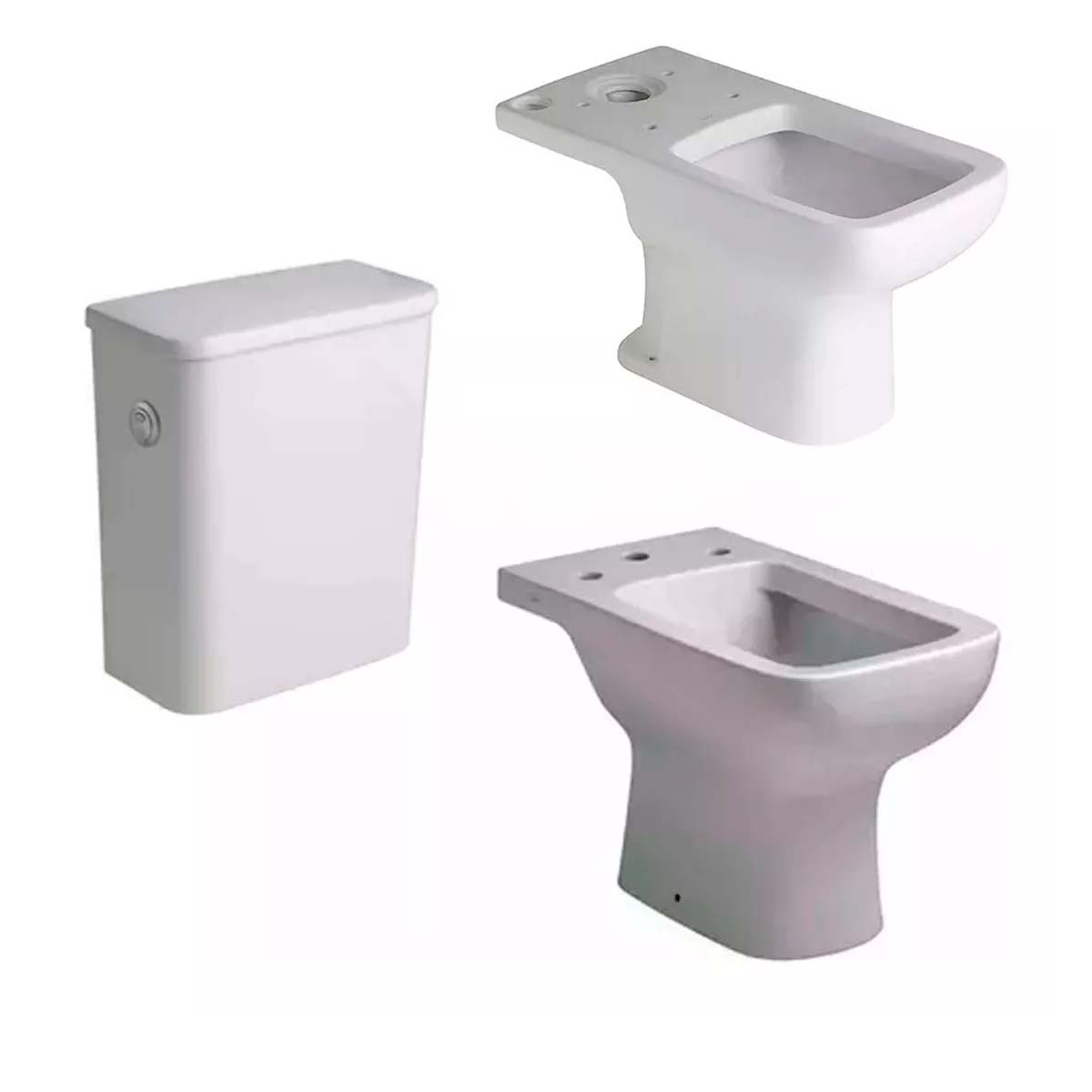 COMBO FERRUM TRENTO BAÑO INODORO LARGO+MOCHILA+BIDÉ