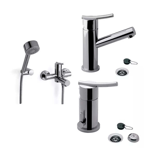 COMBO GRIFERIA FV LIBBY MONOCOMANDO LAVATORIA + DUCHA EXT + BIDE