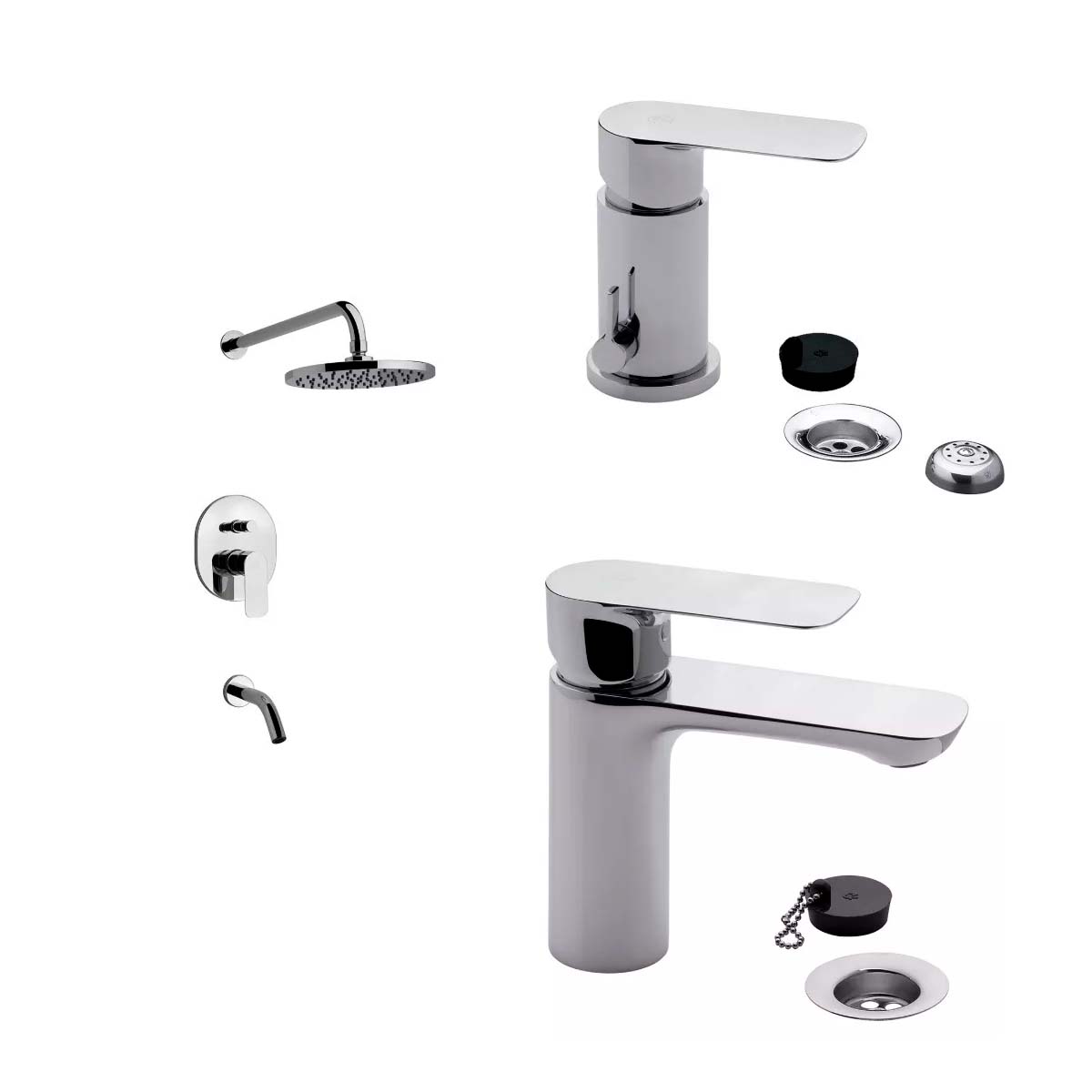 COMBO GRIFERIA BAÑO COTY FV DUCHA. BIDET Y LAVATORIO BAJO