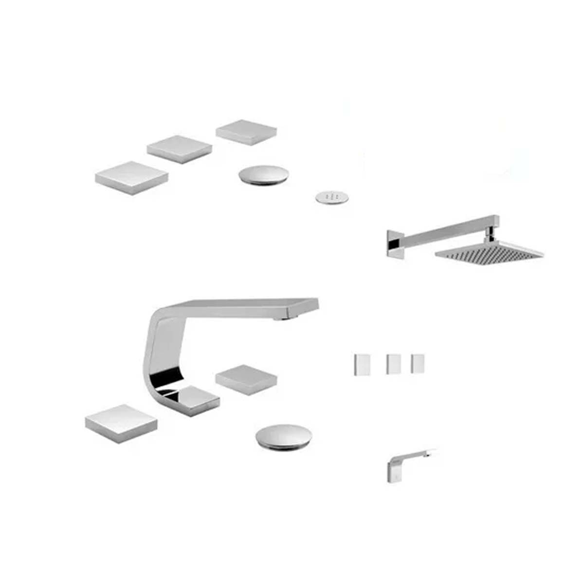 COMBO GRIFERIA FV CHALTEN H4 + LAVATORIO + BIDE