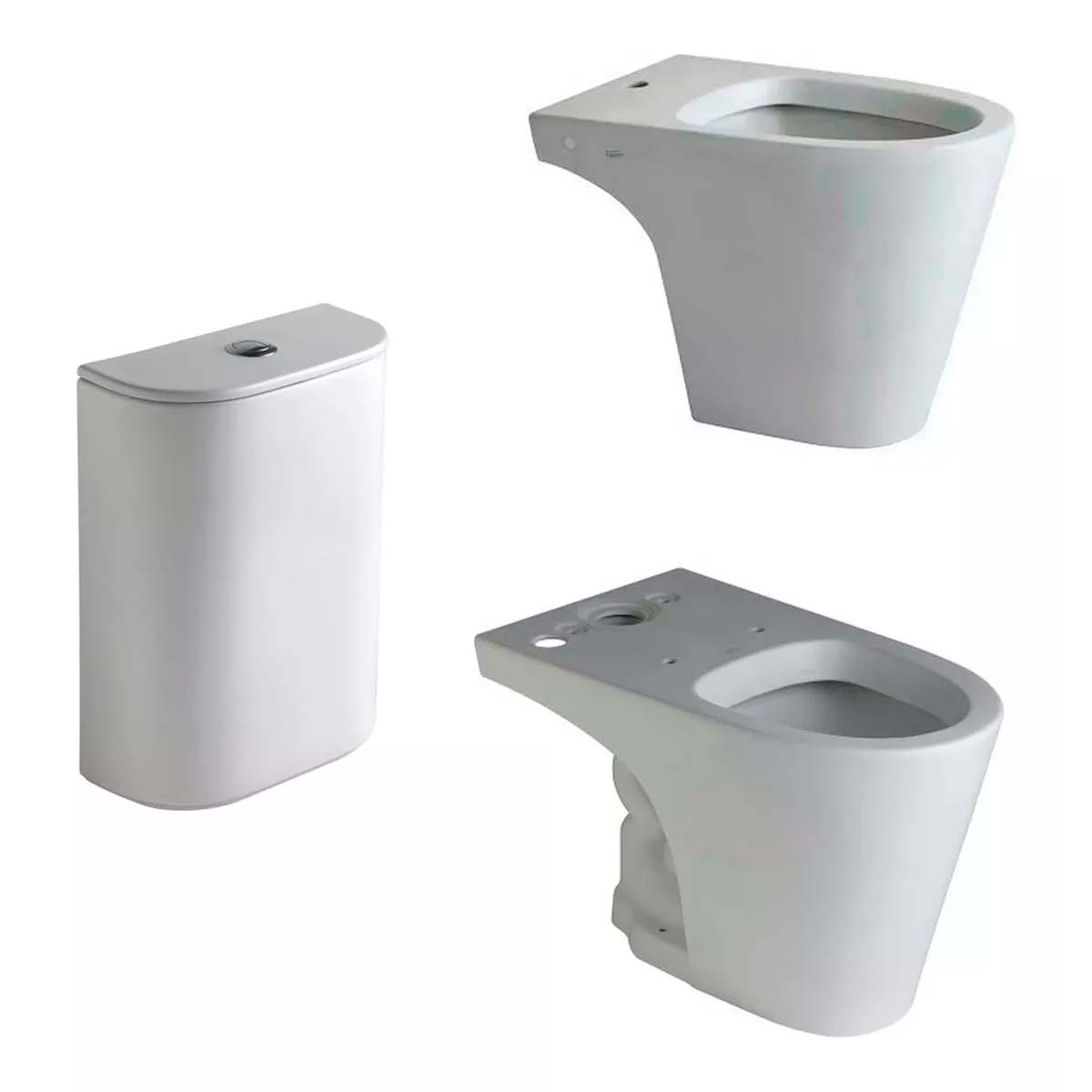 COMBO BAÑO MARINA FERRUM INODORO LARGO DEPOSITO BIDET BLANC