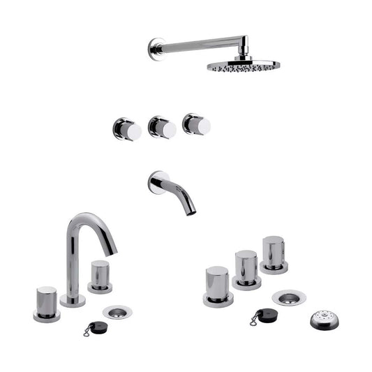 COMBO GRIFERIA FV CALIFORNIA DUCHA C/TRANS+BIDET+LAVATORIO