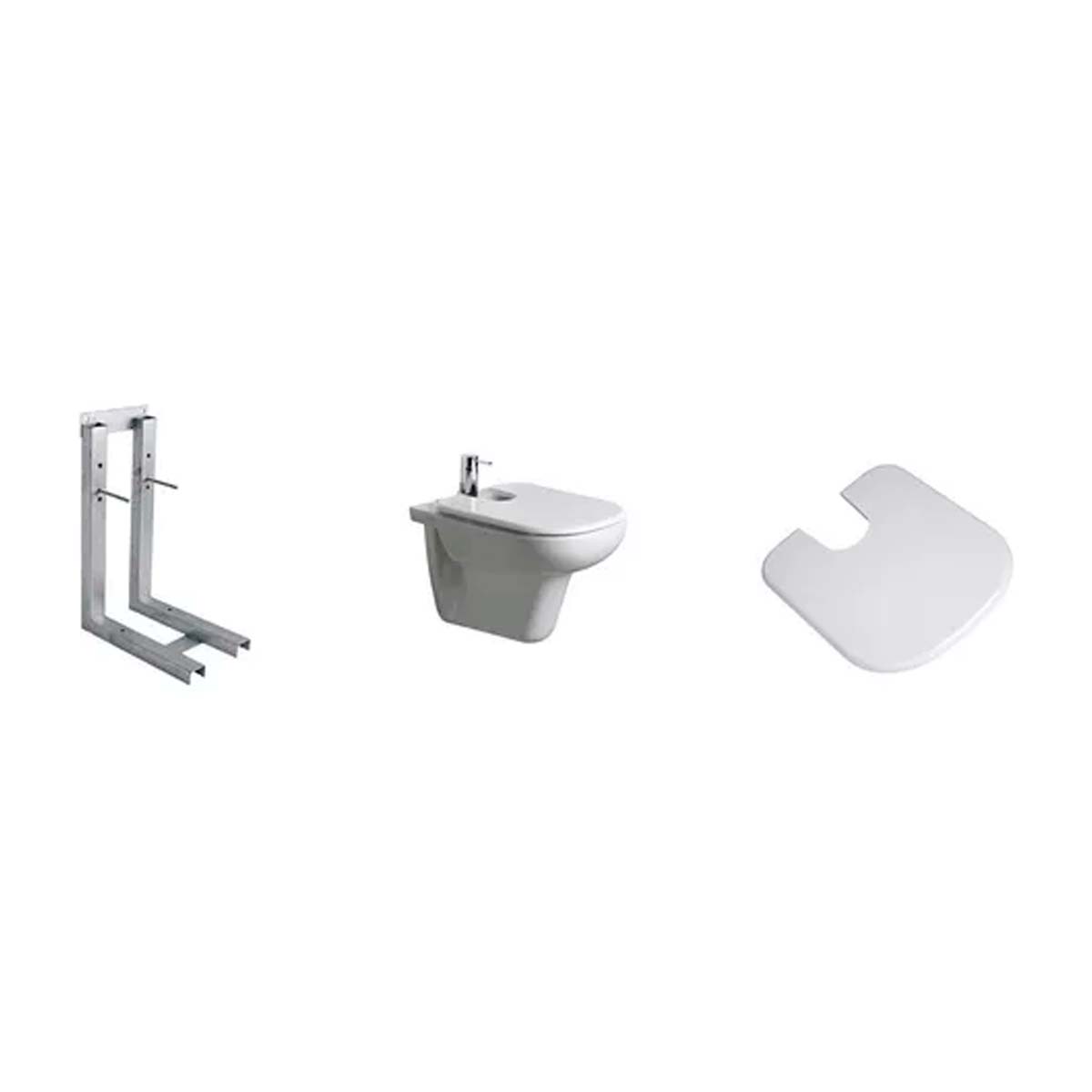 COMBO FERRUM BARI COLGAR BIDET + TAPA BIDET + SOPORTE