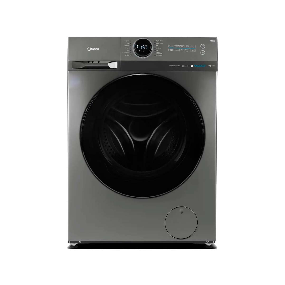 MIDEA HOGAR LAVARROPAS LUNAR INVERTER 10.5KG TITANIUM WIFI MF200W105WB/T-A1