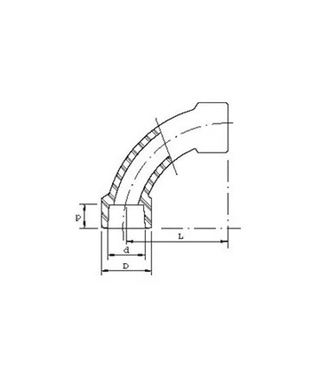 ACQUA CURVA A 90 DE 20MM 08-002090020