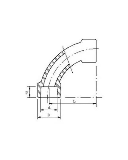 ACQUA CURVA A 90 DE 25MM 08-002090025