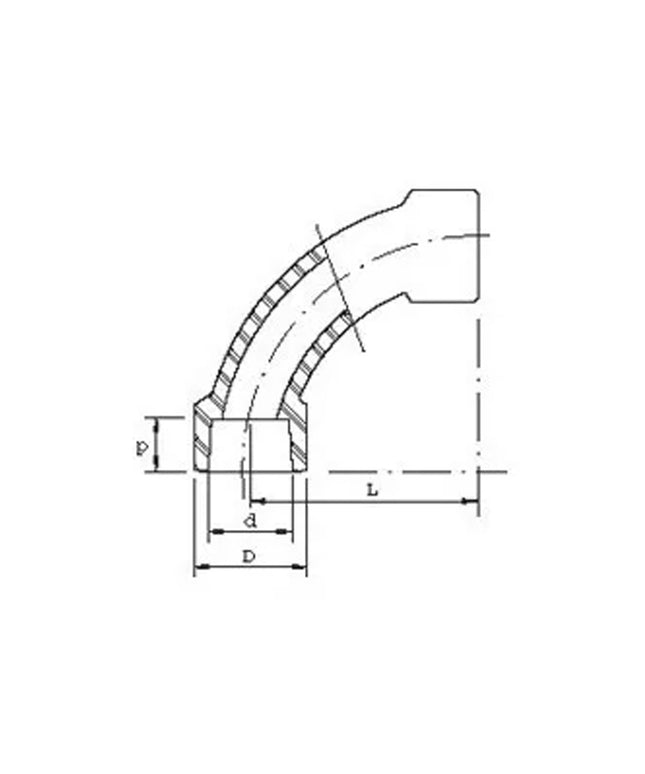 ACQUA CURVA A 90 DE 25MM 08-002090025