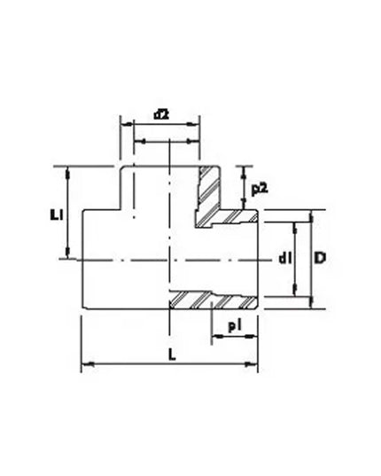 ACQUA TEE RED.CENTRAL 25 X 20MM 08-133025020
