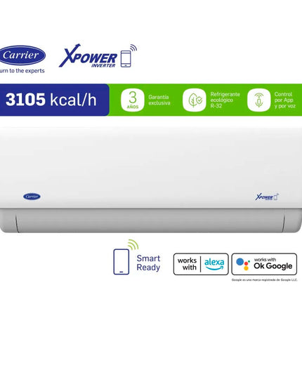 Carrier Aire Acondicionado Split Inverter 3105 Frigorías Smart Frío/calor Pr-53hvp12n81f</p><p>