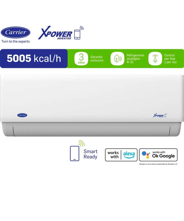 Carrier Aire Acondicionado Split Inverter 5005 Frigorías Smart Frío/calor 53hvp18n81f