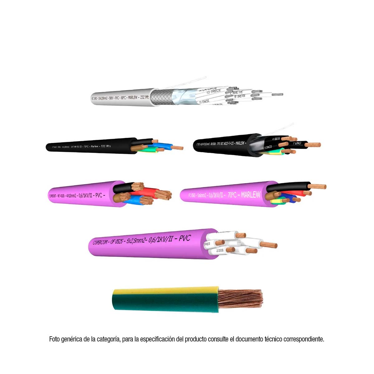 TOTALINE ELE - CABLE TIPO TALLER -5 X 1.5 X 1 METRO T5150