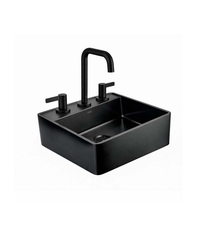 COMBO BACHA APOYAR FERRUM MOLA ACERO INOXIDABLE LC413-NM 3AG + LAVATORIO 0207A/G8-NG