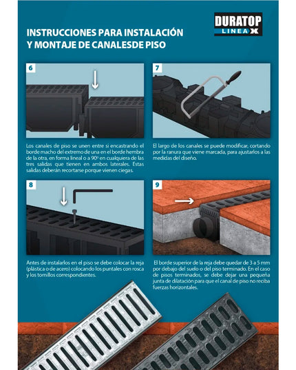 DURATOP CANAL H 55x1M REJA PLASTICA 10-703110100