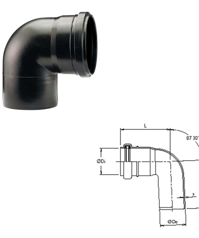 Duratop Codo A 90 M-h 63mm 10-091090063