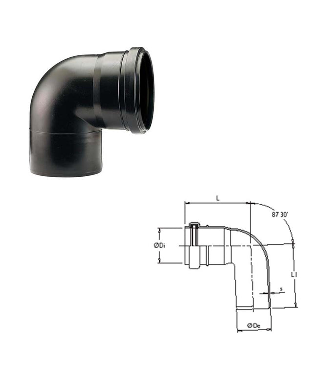 DURATOP CODO A 90 M-H 63MM 10-091090063