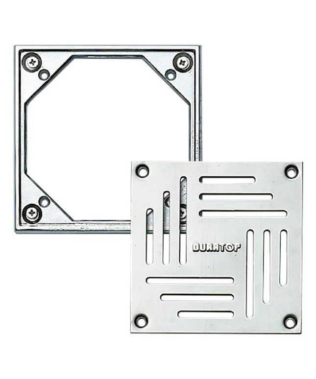 DURATOP MARCO BRONCE C/REJA ACERO INOX 8x8 CM 10-500352080