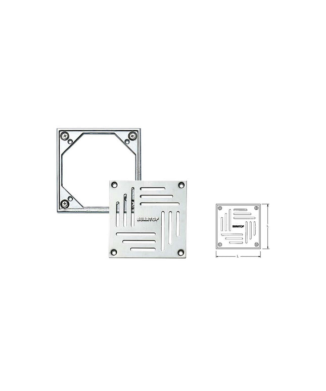 DURATOP MARCO CON REJA ACERO INOX 20x20 CM 10-500352200