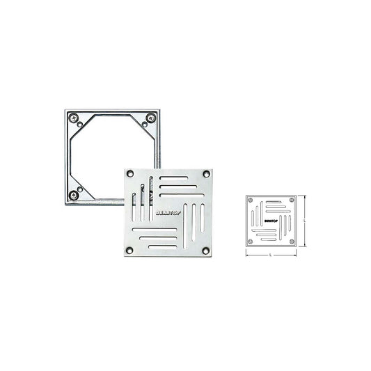 DURATOP MARCO CON REJA ACERO INOX 20x20 CM 10-500352200
