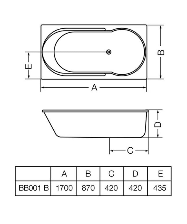 FERRUM CARILO BAÑERA 17 BB001 CAR-BA-001-BL