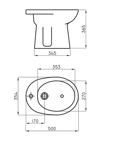 FERRUM ANDINA BIDET 1AG BEA1 AND-BI-100-BL
