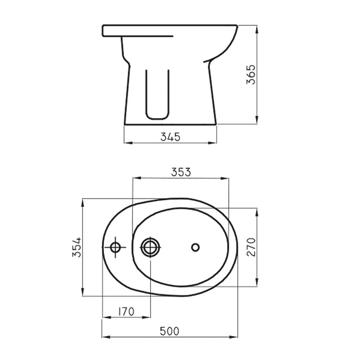 FERRUM ANDINA BIDET 1AG BEA1 AND-BI-100-BL