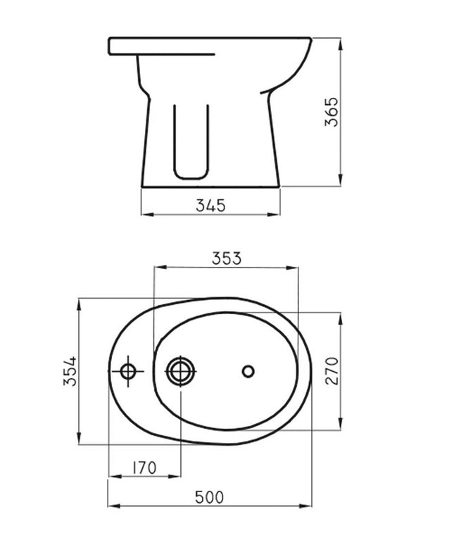 FERRUM ANDINA BIDET 1AG BEA1 AND-BI-100-BL