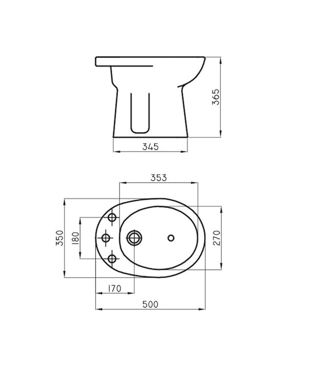 FERRUM ANDINA BIDET 3AG BEA3 AND-BI-300-BL
