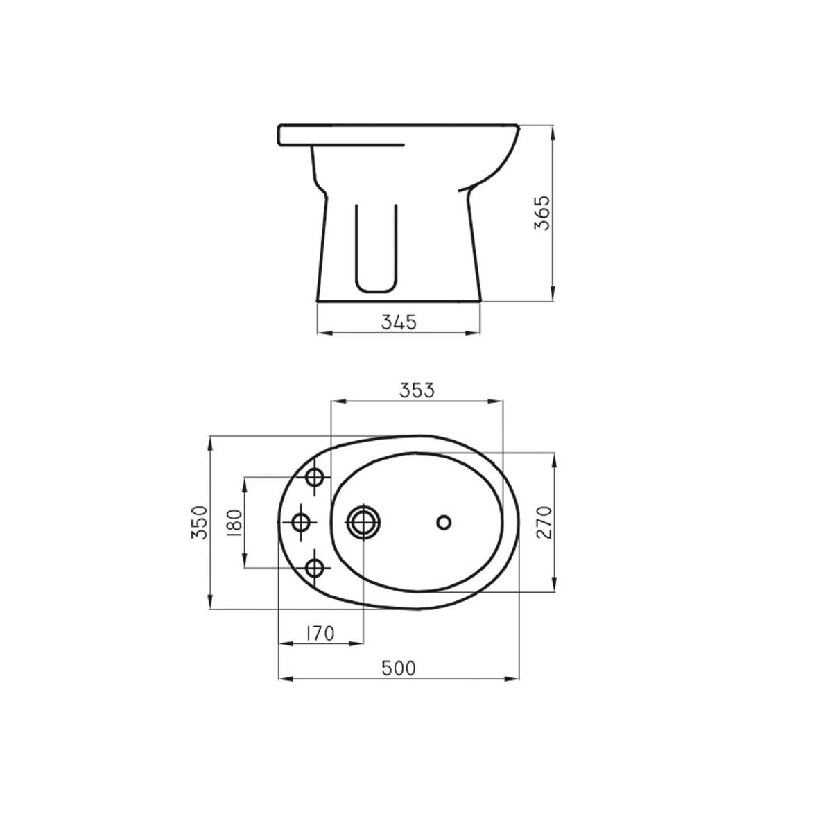 FERRUM ANDINA BIDET 3AG BEA3 AND-BI-300-BL