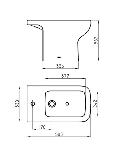 FERRUM TRENTO BIDET 1 AG BEL1J TRE-BI-101-BL