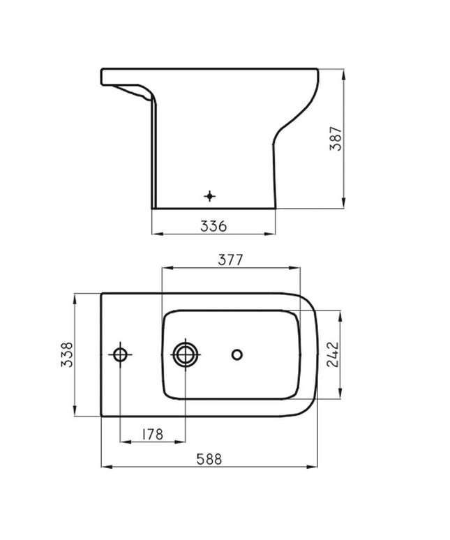 FERRUM TRENTO BIDET 1 AG BEL1J TRE-BI-101-BL