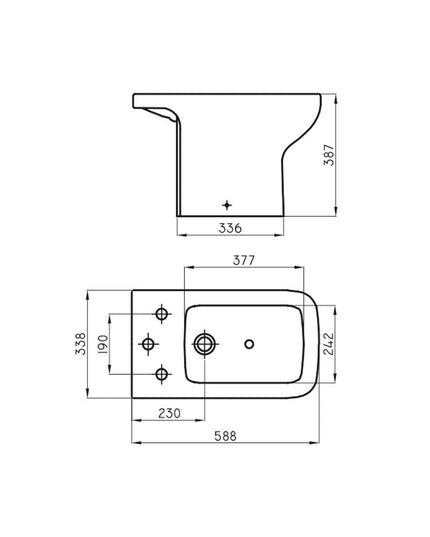 FERRUM TRENTO BIDET 3 AG BEL3J TRE-BI-301-BL