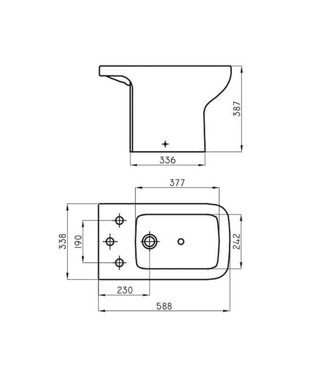Ferrum Trento Bidet 3 Ag Bel3j Tre-bi-301-bl
