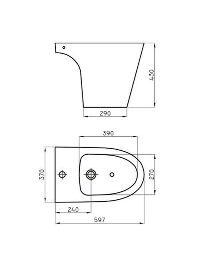FERRUM MARINA BIDET 3 AGUJEROS BHA3J - BHM3J-B  MAR-BI-304-BL