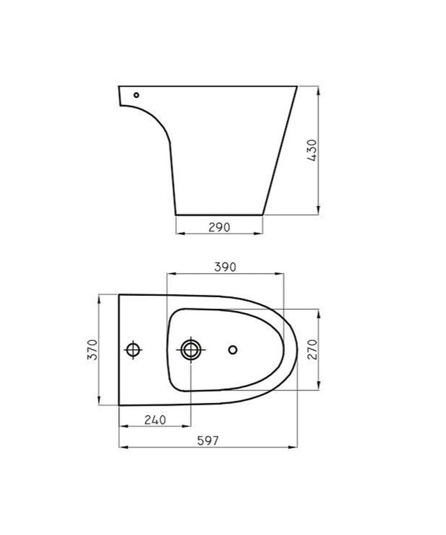 FERRUM MARINA BIDET 3 AGUJEROS BHA3J - BHM3J-B  MAR-BI-304-BL