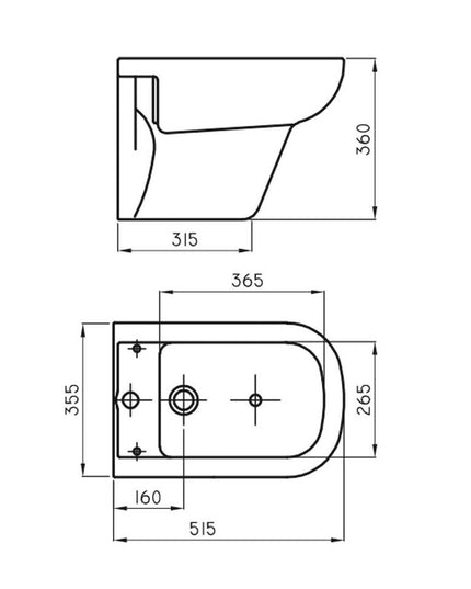 FERRUM BARI BIDET DE COLGAR 1AG BKP1J BAR-BI-111-BL