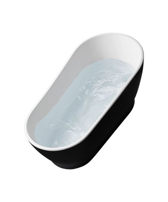 FERRUM KHIOS BAÑERA ELIPSE 1700 BL008 BLANCO Y NEGRO KHI-IS-004-BN