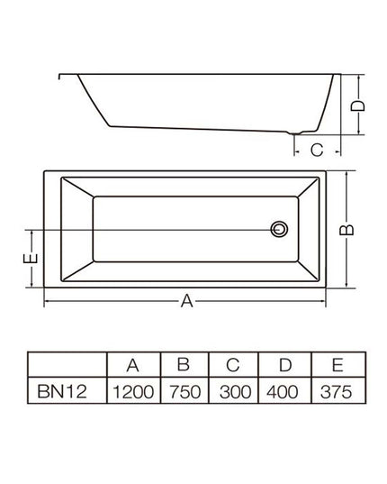 FERRUM NIZA BAÑERA 12 BN12 NIZ-BA-002-BL
