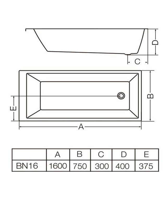 FERRUM NIZA BAÑERA 16 BN16 NIZ-BA-006-BL