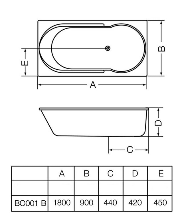 FERRUM CARILO BAÑERA 18 BO001 CAR-BA-003-BL