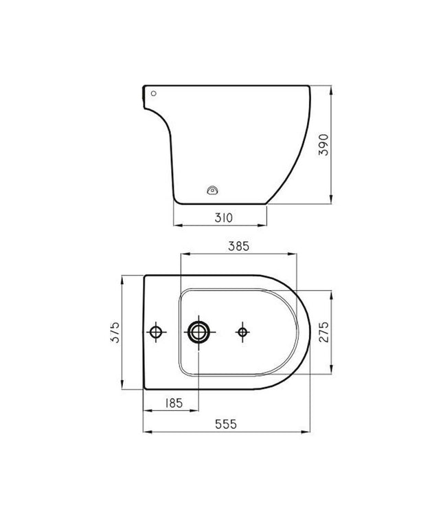 FERRUM FONTANA BIDE 1 AGUJEROS BOA1J-VO FON-BI-101-VO