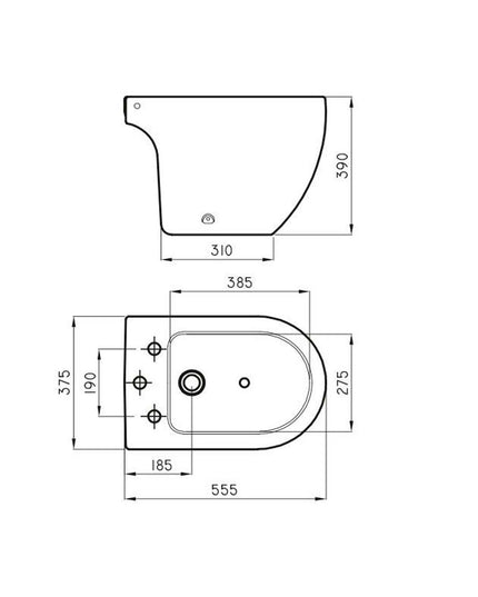 FERRUM FONTANA BIDE 3 AGUJEROS BOA3J-NS FON-BI-301-NS