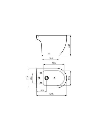 FERRUM FONTANA BIDE 3 AGUJEROS BOA3J-VO FON-BI-301-VO