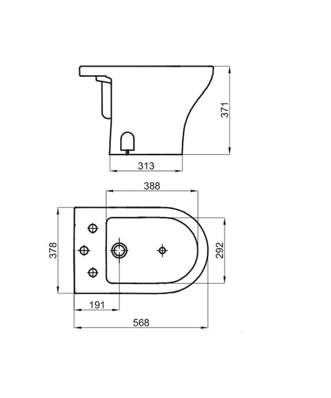 Ferrum Veneto Bidet 3ag Bta3j Vnt-bi-301-bl