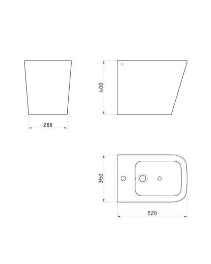 Ferrum Niza Bidet 1 Ag Bza1j-b  Niz-bi-100-bl