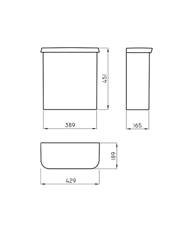 FERRUM MILENA DEPOSITO DUAL TOUCHLESS DDW4T MIL-DP-010-BL