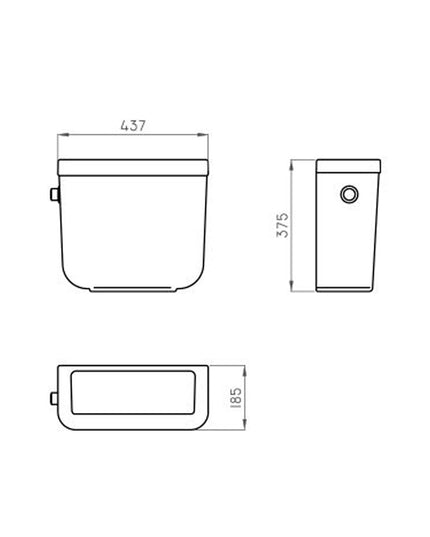 FERRUM ESPACIO BARI DEPOSITO DESCARGA SIMPLE 6L ESP-DP-006-BL DKE6A-B