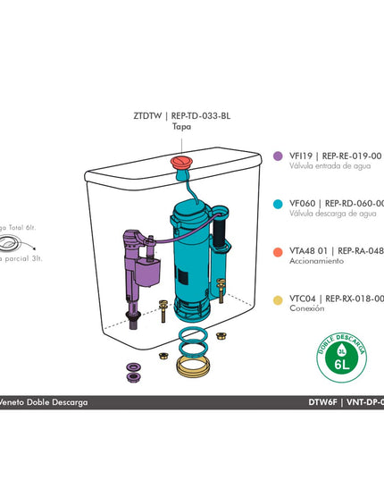 FERRUM VENETO DEPOSITO DUAL DTW6F VNT-DP-001-BL